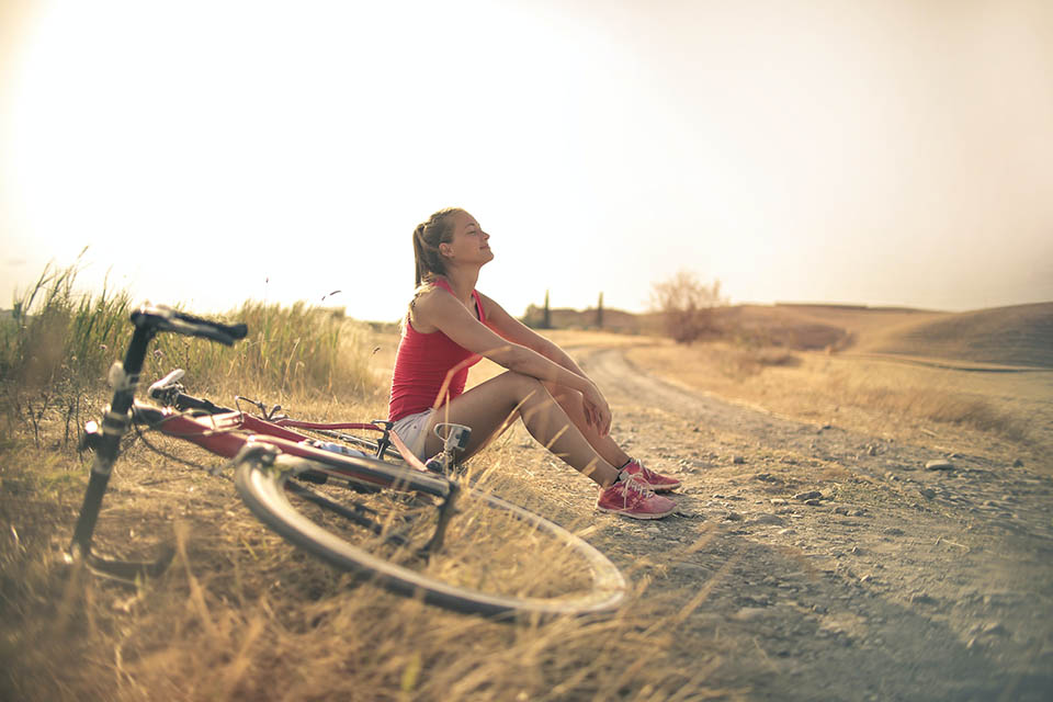 bike and girl